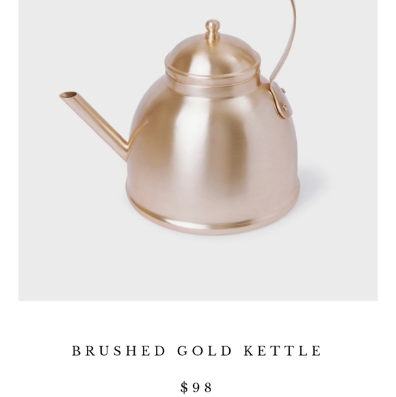 Gold Brushed Kettle- By Rose & Fitzgerald - Picture 2 of 2